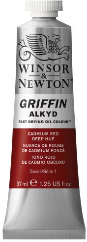 Winsor & Newton Griffin Alkyd Fast Drying Oil Paint, Cadmium Red Deep