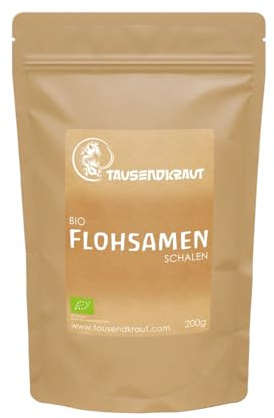 Flohsamen Schalen BIO (200g) Superfood [Plantago ovata, Ayurveda] Tausendkraut