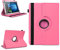 NAUC Robuste Universal Hülle 10 10.1 10.2 10.3 10.4 10.5 10.6 10.8 11 Zoll Tablet Schutzhülle Kunstleder Tasche Standfunktion extra 360° Drehbar, Farben:Pink