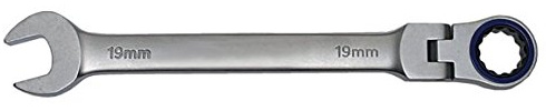 SW-Stahl S1597-17 Gelenk-Gabelringratschenschlüssel 17 mm | Ratschenschlüssel mit Gelenk und 72 Zähnen, umschaltbarer Maul-Ringschlüssel aus robustem Chrom-Vanadium-Stahl