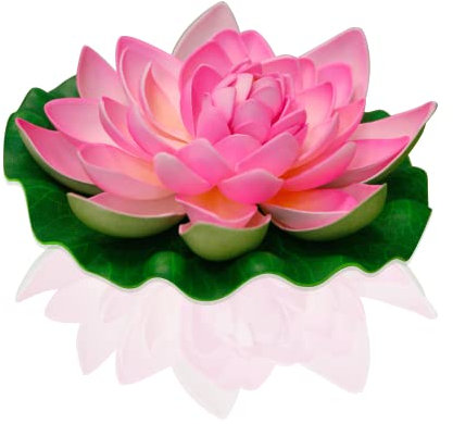 Lanterne Flottante Lotus Rose - Lanterne Fleur de Lotus - Lanterne Lotus Artificielle pour Décoration Extérieure Mariage, Piscine, Décor Extérieur Flottant