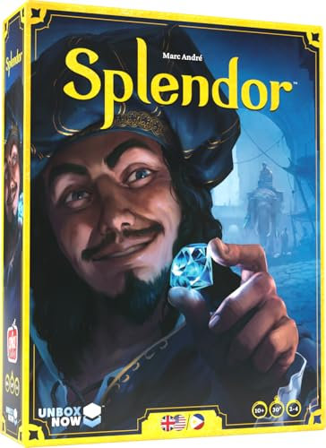 Space Cowboys UNBOX NOW , Splendor , Board Game , Ages 10+ , 2 to 4 Players , 30 Minutes Playing Time - Englische Sprache