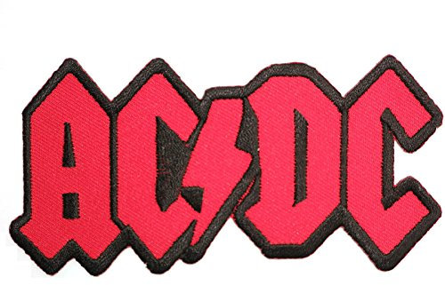 ACDC AC/DC Logo Iron On Sew On Embroidered Aufnäher Bügelbild Patch 4.5/13cm