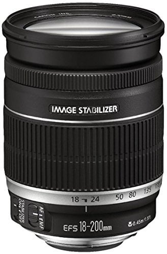 Canon EF-S 18-200mm F3.5-5.6 IS Objektiv (72mm Filtergewinde) schwarz