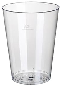 120 Trinkbecher, PS 0,2 l Ø 7,5 cm 9,7 cm glasklar