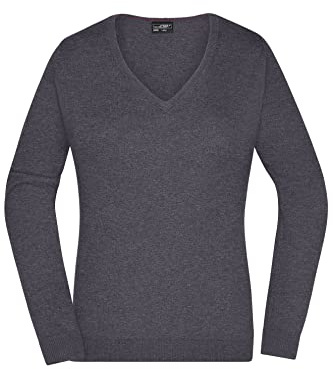 James & Nicholson Damen V-Pullover - Leichter Strickpullover in hochwertiger Ausführung