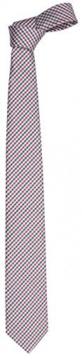 Fabio Farini - Elegante Herren Krawatte kariert - 8cm Breite in verschiedenen Farben - Schlips mit Karomuster Mehrfarbig Rot Weiß Dunkelblau