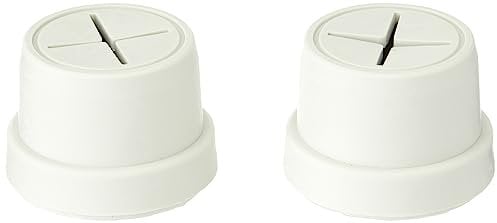Merriway® BH01555 (2 Pcs) Single Soft Rubber Push In Towel Cloth Holders, Screw or Self Adhesive Fix White - Pack of 2 Pieces