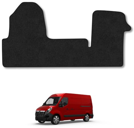 Renault Master (2010-2019) Carpet Car Mats | Black Edge Trim Tailored Fit Floor Mats Full Coverage Protection Accessories Easy Clean Anti Slip Made in the UK