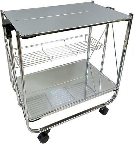 abc HOME Living Servierwagen verchromt 70 cm H