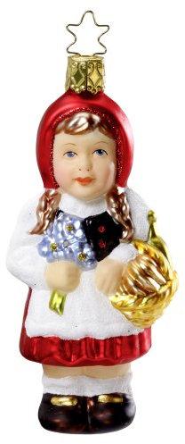 Inge-glas 85101611 Rotkäppchen, 11,5cm, Glasornament, mundgeblasen und handbemalt