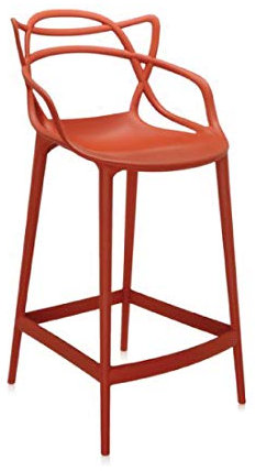 Kartell Masters Stool Hocker, Orange Rost, H.65