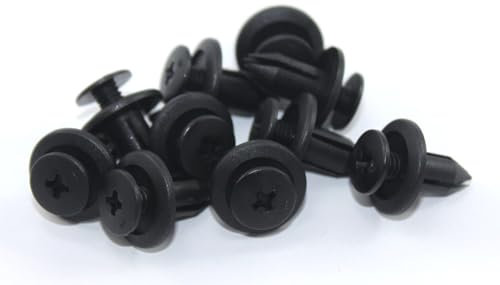 Viti con rivetti, M6, da 13 mm, in plastica, per carene Honda, Suzuki, Yamaha, Kawasaki, confezione da 10