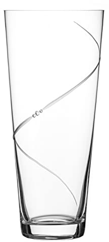DIAMANTE 'Silhouette' Crystal Conical Vase with Swarovski Crystal Elements - 30cm