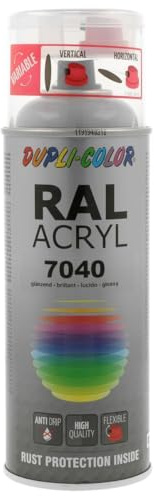 Dupli-Color 710568 Acryl-Spray, 400 ml, RAL 7040 Fenstergrau Glanz