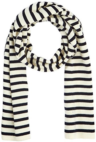 Armor Lux Unisex gestreifter Guidel aus Wolle Schal, Natur/Schiff, Medium