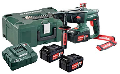 Metabo KHA 18 LTX Akku-Kombihammer 3 Li-Power Akkupacks (18 V/4,0 Ah) + MetaLoc , 1 Stück, , Grün; Grau; schwarz; rot, 600210960