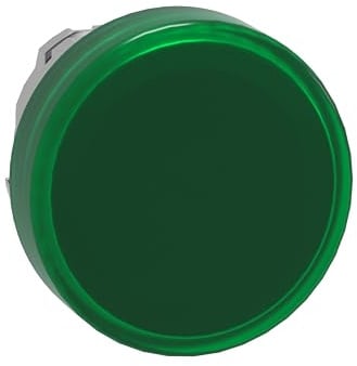 Schneider Electric Pilot light head, Harmony XB4, metal, green, 22 mm, plain lens for BA9s bulb