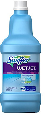 Swiffer WetJet Multi-purpose Floor Cleaner Solution Refill Open Window Fresh Scent 1.25L, Pack of 6