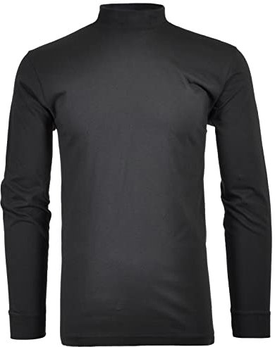 RAGMAN Herren RAGMAN Stehkragenshirt langarm Gr. L, Schwarz-009