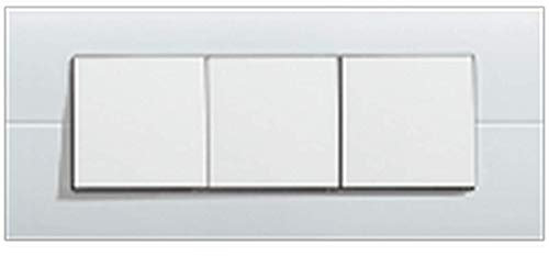 plaque hager systo horizontale 6 modules blanche