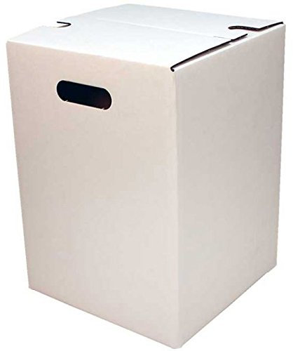 Kunsthandwerkstube Papphocker weiß - 300 x 300 x 420 mm, 1-teilig, EB-Welle 2.30, bis 150 kg belastbar, 2 Grifflöcher, VE 30 Stück