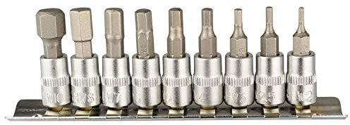 Innensechskant Nüsse 1/4 Nuss Stecknuss Bits Bit Sechskant Set Schlüssel 2-10 mm