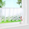 Yujiao Mao Lasercut Blumen Scheibengardine Tunnelzug 1er-Pack Weiß HxB 60x120cm