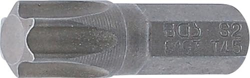 BGS 8197 | Bit | 6,3 mm (1/4) | T-Profil (für Torx) T45 | Länge 25 mm | Antrieb Außensechskant 6,3 mm (1/4) | Chrom-Vanadium-Stahl (S2)