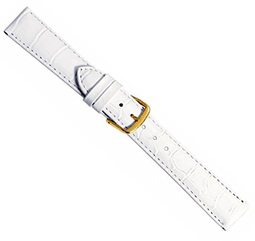Herzog Uhrenarmband Kalbsleder Weiss 20351G, Stegbreite:28mm