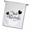 3dRose FL_194330_1 Just Married. Gartenflagge, Weiß und Schwarz, 30,5 x 45,7 cm