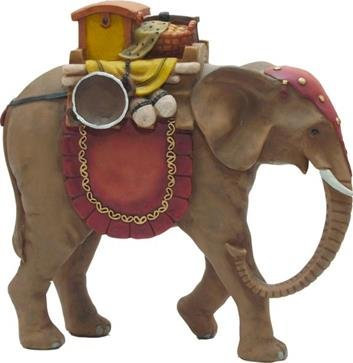 Krippenfigur Elefant Höhe 9,5cm, geeignet für 9cm Figuren, handbemalen
