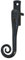 Monkey Tail Antique Black Window Cottage Type Right Hand Handle