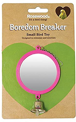 (Boredom Breaker) Bird Toy Double Sided Mirror Large Various colours
