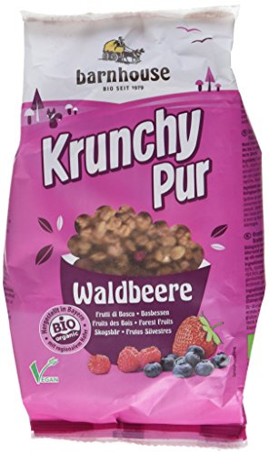 Barnhouse Krunchy Pur Waldbeere, 3er Pack (3 x 375 g Beutel) - Bio