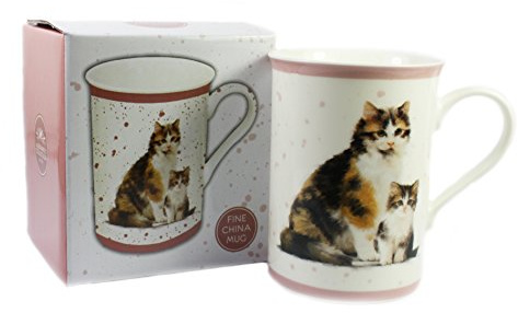 Macneil Cat and Kitten Fine China Mug (Tortoiseshell)