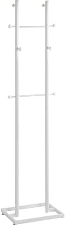 HAKU Möbel Garderobenständer weiß, Metall - Maße: B 45 cm x H 175 cm x T 34 cm, Style: Modern