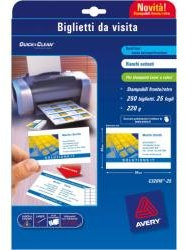 Avery C32016-25 - Business Cards Double Sided Satin C32016-25 (250Cards)