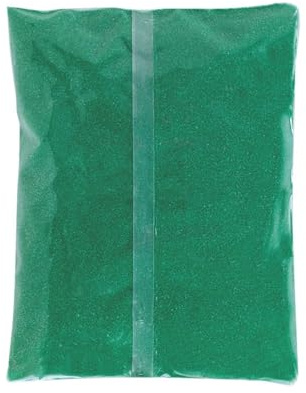 S&S Worldwide Art Sand - Green, 2 lbs., for Layering in Bottles, Decorating Adhesive Pictures, Terrariums, Over Glue & More Crafts, for Kids & Adults, Fine Sand, Non-Toxic, 2lb Bag