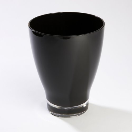 Umbra Glänzender Abfalleimer, schwarz.