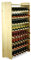 MODO24 Flaschenregal, Weinregal Holz für 56 Flaschen, Weinschrank, Weinständer, Getränkeregal, Weinflaschenhalter, Flaschen Organizer, Weinschrank, Abmessungen 113x73x25 cm, Farben: Naturholz