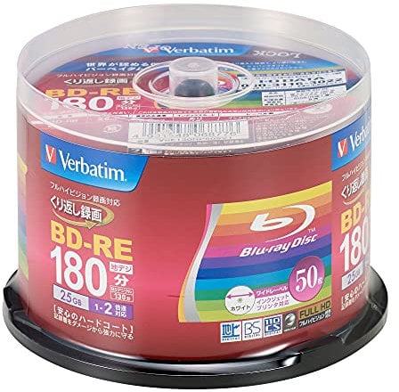 Verbatim 50 x 25GB Printable Blank Blu-Ray Discs with Inkjet