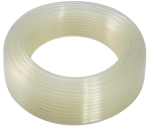 Fittingstore - Polyethylen-Schlauch PL 50 Meter – Druckluftschlauch Pneumatikschlauch Polyurethane Druckluft Wasser Schlauch flexibel 4/2mm, 6/4mm, 8/6mm, 10/8mm, 12/10mm 14/10mm (6 x 4 mm, Natur)