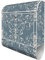 banjado® Design Briefkasten mit Royal Creme Blau 38,5x46,5x13cm & 2 Schlüssel - Briefkasten Stahl weiß mit Zeitungsfach pulverbeschichtet - Postkasten A4 Einwurf inkl. Montagematerial