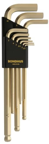 Starrett 38099 Jeu de Clés coudées longues à boule système Métrique