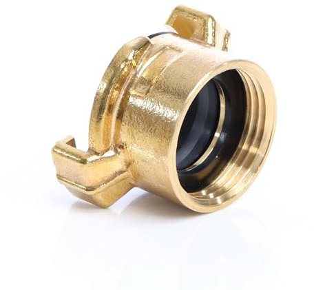Wiltec Embout de tuyau en laiton avec griffes - 550 x 320 x 440 mm - Connecteur de raccord rapide - Filetage femelle DN25 (1) - pour Tuyau d’eau d’arrosage