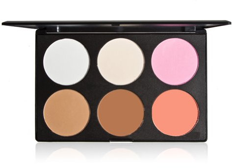 blush Professional 6 colore Contour/blush palette x