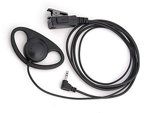 Buwico® Auricolare a forma di D con microfono PTT per radio Motorola Talkabout Cobra a 1 pin