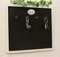 zeitzone Wandtafel MEMO mit Garderobenhaken Landhaus-Stil 40x36cm