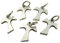 Lot of 5 Saint St Francis Tau Cross 3/4 Inch Silver Tone Medal Petite Charm by Lumen Mundi